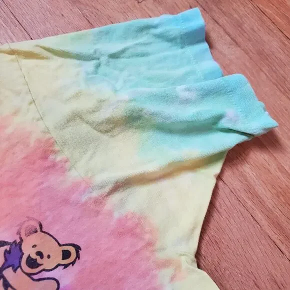 Vintage 1989 Single Stitch Tie Dye Classic Grateful Dead Bear Graphic T Shirt - Picture 6 of 15